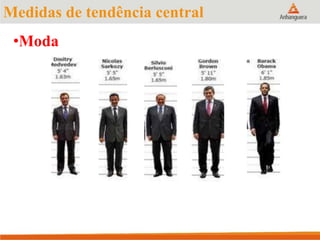 Medidas de tendência central
•Moda
 