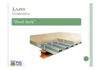 “Steel deck”
LAJES
COMPOSTA
 