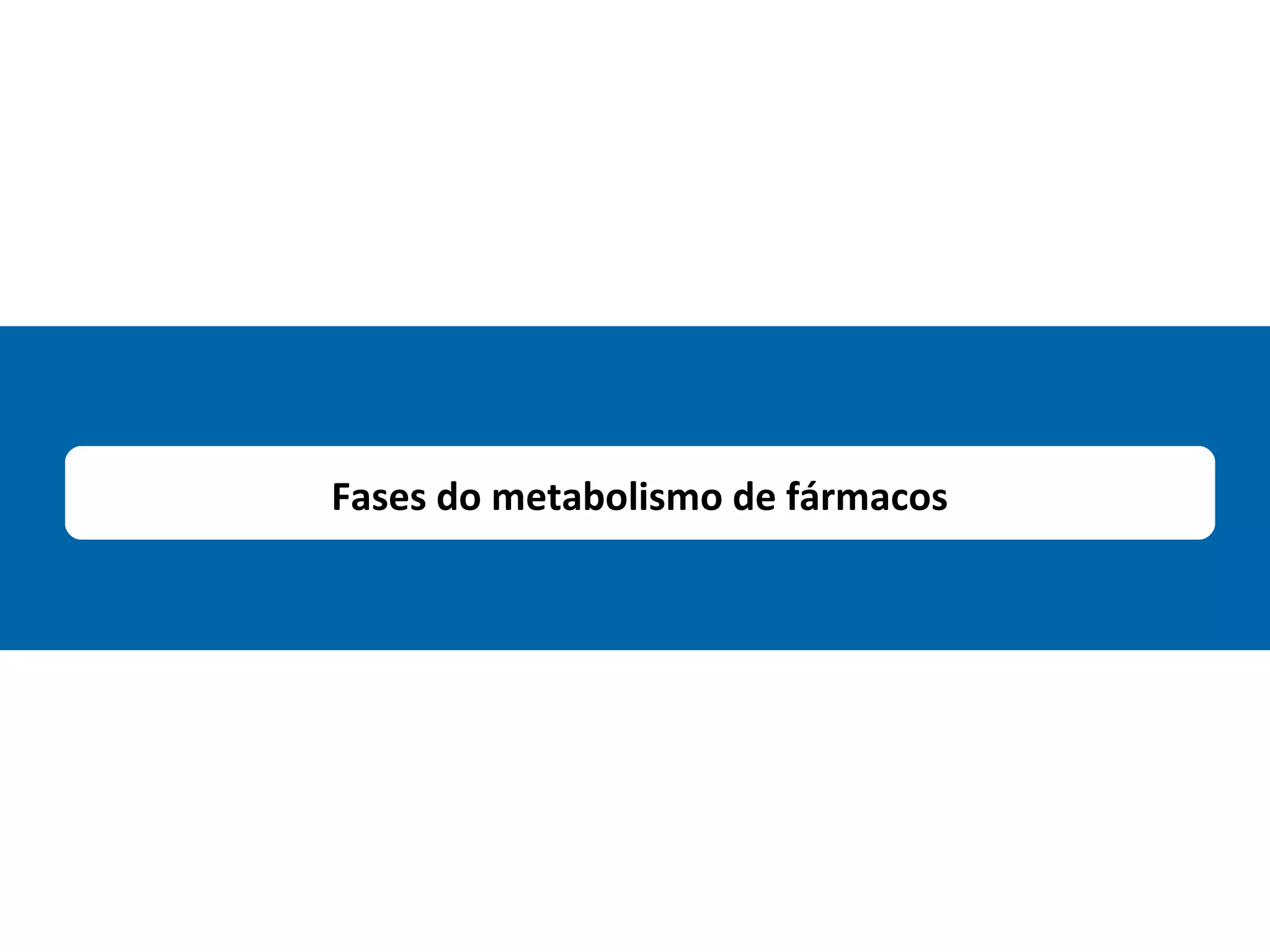 Aula - Farmacologia Básica - Metabolismo e Eliminação de Fármacos | PPT