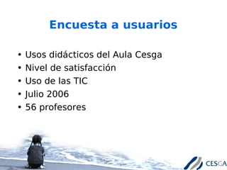 Aula Cesga, un campus virtual basado en Software Libre