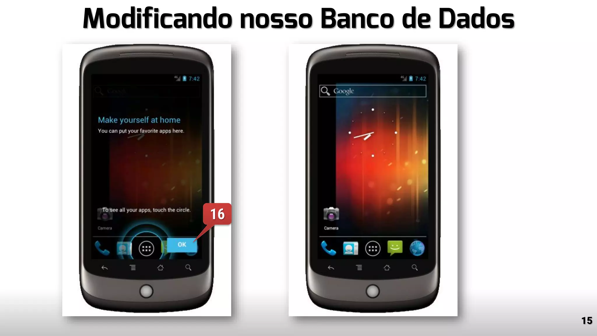 Modificando nosso Banco de Dados
15
16
 