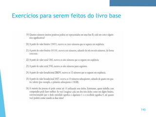 Exercícios para serem feitos do livro base
145
 