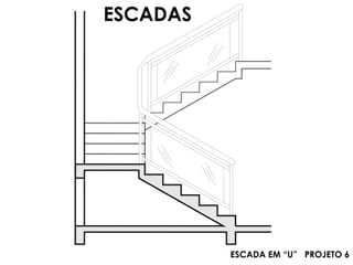 ESCADA EM “U” PROJETO 6
ESCADAS
 