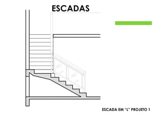 ESCADA EM “L” PROJETO 1
ESCADAS
 