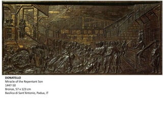 DONATELLO
Miracle of the Repentant Son
1447-50
Bronze, 57 x 123 cm
Basilica di Sant'Antonio, Padua, IT
 