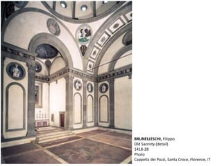 BRUNELLESCHI, Filippo
Old Sacristy (detail)
1418-28
Photo
Cappella dei Pazzi, Santa Croce, Florence, IT
 
