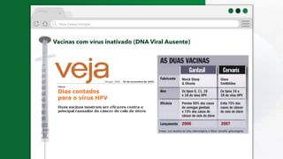 https://www.biologia
biologia
Vacinas com vírus inativado (DNA Viral Ausente)
 