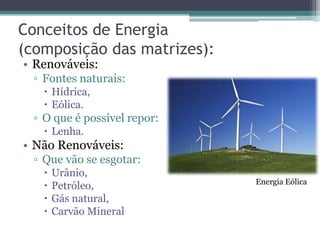 PetróleoPrincipal energético mundial.Dele são extraídos: gasolina, óleo diesel, querosene.E matérias-primas para a produção de polímeros, plásticos, vinis, tintas.