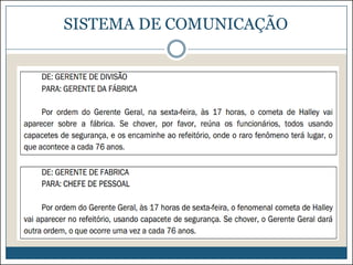 SISTEMA DE COMUNICAÇÃO

 