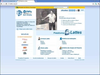 introdução
 CURRÍCULO LATTES

 