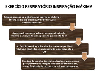 EXERCÍCIO RESPIRATÓRIO INSPIRAÇÃO MÁXIMA 