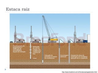 Estaca raiz
http://www.brasfond.com.br/fundacoes/egdiametro.html
 