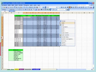 Ver o arquivo do Excel para declarar quantas
                           variáveis estarão sendo analisadas




                                                       Por fim, clicar em
Número de genótipos ou                                     Retornar
      tratamentos
correspondem a 1a coluna
  do arquivo de dados      Número de blocos ou
                                repetições
                            correspondem a 2a
 