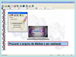 Procurar o arquivo de Médias a ser analisado
 