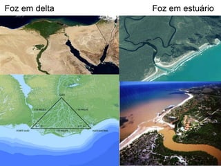 Foz em delta Foz em estuário
 