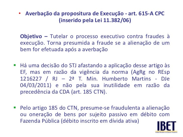 Artigo 615 a cpc
