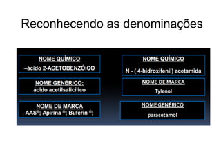 Reconhecendo as denominações
 