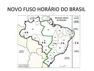 NOVO FUSO HORÁRIO DO BRASIL
 