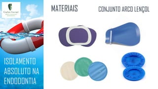 ISOLAMENTO
ABSOLUTO NA
ENDODONTIA
MATERIAIS CONJUNTO ARCO LENÇOL
 