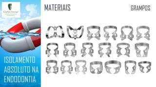 ISOLAMENTO
ABSOLUTO NA
ENDODONTIA
MATERIAIS GRAMPOS
 