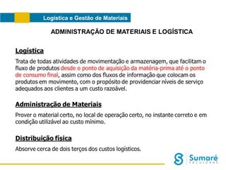 Logística e Gestão de Materiais

 