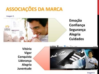 ASSOCIAÇÕES DA MARCA
Emoção
Confiança
Segurança
Alegria
Cuidados
Vitória
Vigor
Conquista
Liderança
Alegria
Juventude
Imagem 5
Imagem 6
 
