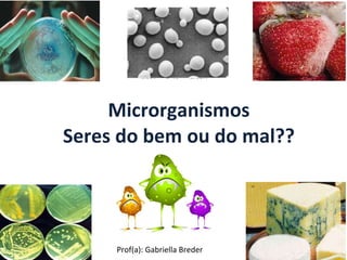 Microrganismos Seres do bem ou do mal?? Prof(a): Gabriella Breder 