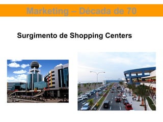 Marketing – Década de 70

Surgimento de Shopping Centers
 