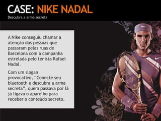 BLUETOOTH MOVELDistribuição de conteúdo via Bluetooth, utilizando equipamentos e software O Proximity Bluetooth Marketing é ideal para campanhas publicitárias com participação de promotores de evento Podendo ser utilizado em feiras, blitz em bares, eventos para distribuição de arquivos multimídia e até mesmo cartões de visita (VCard)