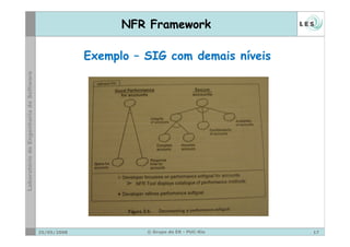 NFR Framework

             Exemplo – SIG com demais níveis




25/05/2008             © Grupo de ER - PUC-Rio   17