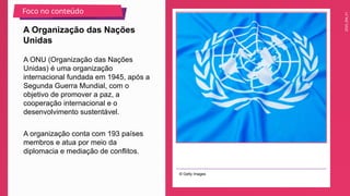 O Papel da ONU na Mediação de Conflitos Internacionais e Missões de Paz ...