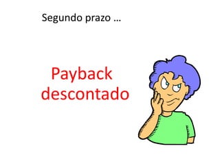 Segundo prazo …




 Payback
descontado
 