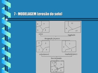 7 - MODELAGEM (erosão do solo)
 