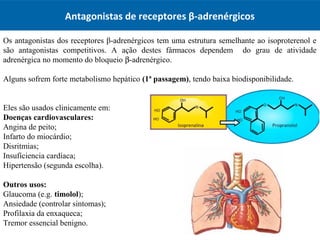 ANTAGONISTAS ADRENÉRGICOS - Farmacologia I