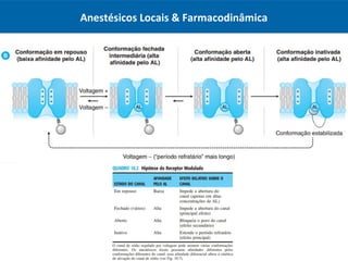 Anestésicos Locais & Farmacodinâmica
 