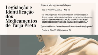 AULA SOBRE TARJAS DE MEDICAMENTOS, RECEITA E BULA | PPTX