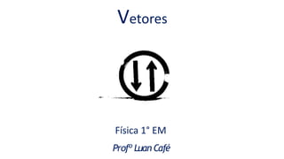 Vetores
Física 1° EM
Profº Luan Café
 