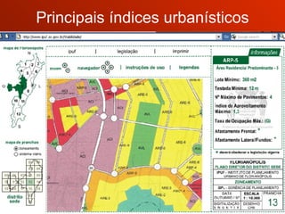 Principais índices urbanísticos 