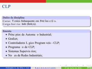 Introdução à Automação Industrial e Controladores Lógicos Programáveis ...