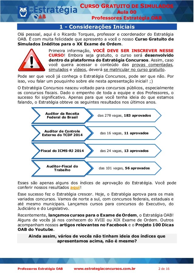 Curso exame de ordem