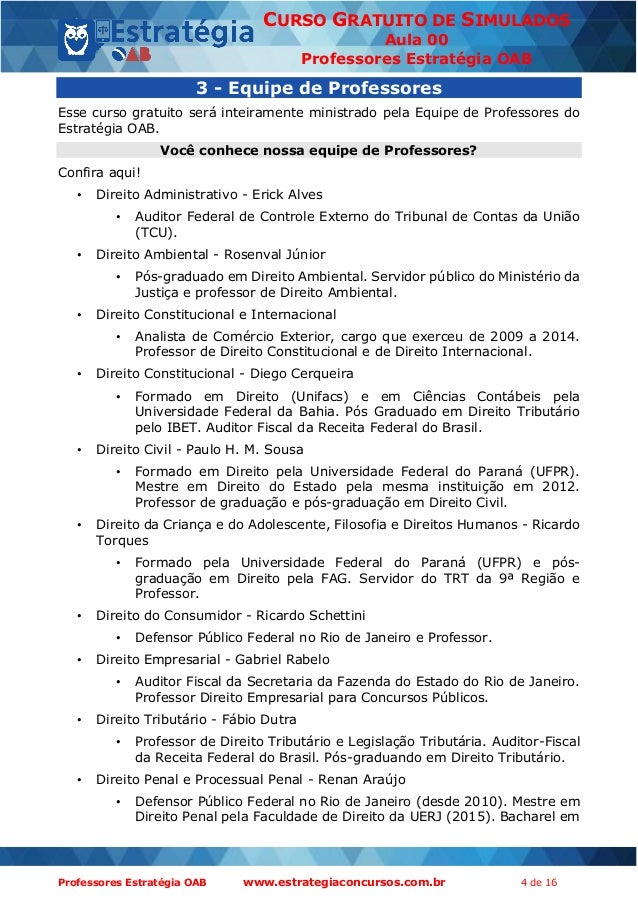 Curso exame de ordem