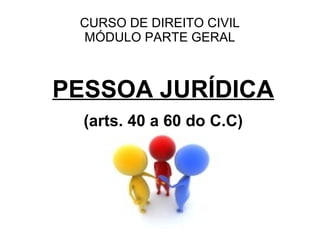 CURSO DE DIREITO CIVIL
 MÓDULO PARTE GERAL



PESSOA JURÍDICA
  (arts. 40 a 60 do C.C)
 