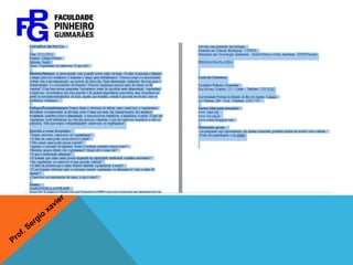 Formação da pauta: TEMASobre o que trata a pautaProf. Sergio xavier