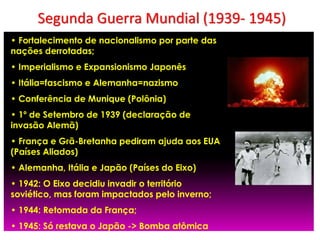 Segunda Guerra Mundial (1939- 1945)
 