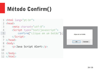 29 / 35
Método Confirm()
 