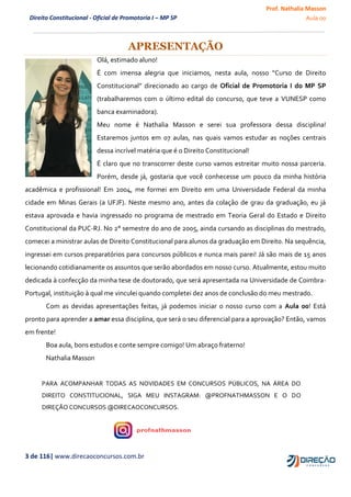Concurso MP SP: Oficial de Promotoria em 2 meses! - Direito Constitucional  com Prof. Nathália Masson 