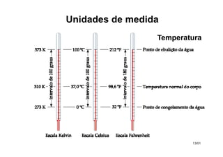 Temperatura
Unidades de medida
13/01
 