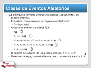 Classe de Eventos Aleatórios
⚫
2
4
 
