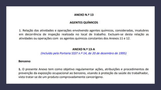 Tópicos de insalubridade e periculosidade