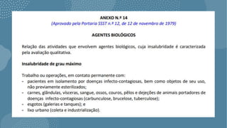 Tópicos de insalubridade e periculosidade